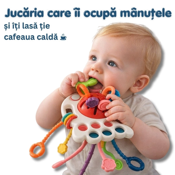 Jucărie Senzorială Montessori - Alină Dentiția și Dezvoltă Motricitatea (Silicon BPA Free)