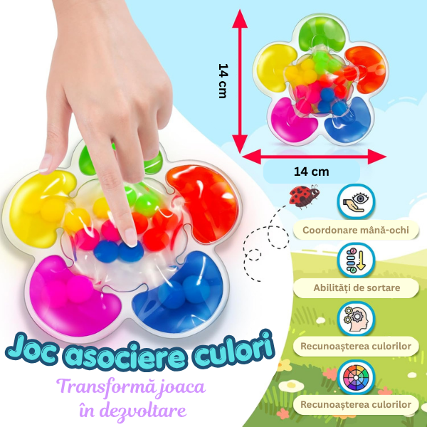 Joc senzorial de sortare a culorilor pentru copii