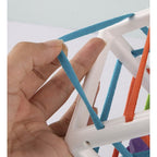 Cub Senzorial Montessori 2-în-1 - Sorter Flexibil cu Mingi incluse