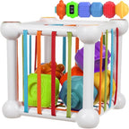 Cub Senzorial Montessori 2-în-1 - Sorter Flexibil cu Mingi incluse